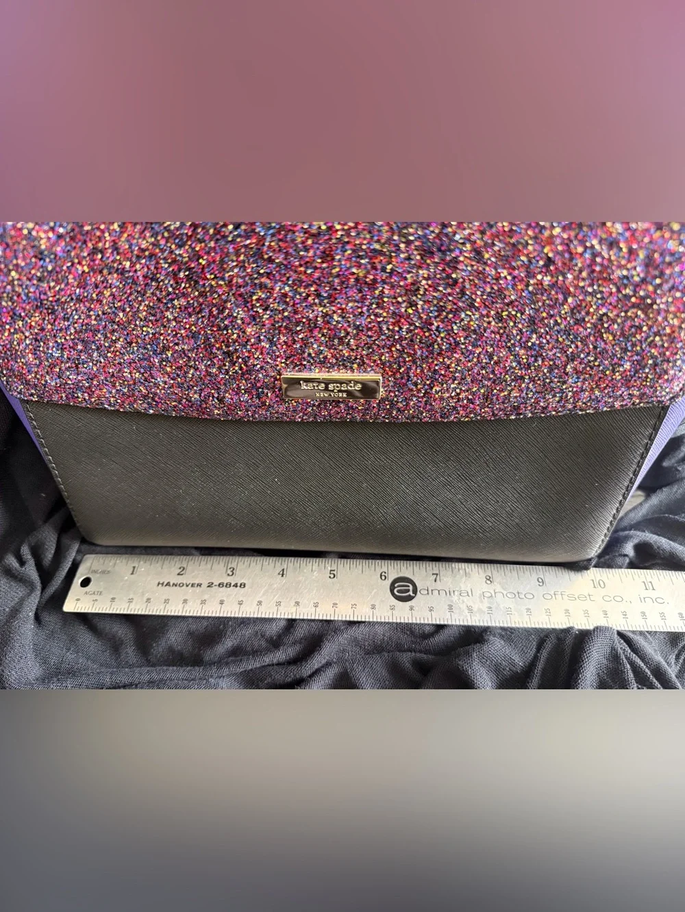 Kate Spade Laurel Way Multi Glitter Alisanne Satchel NWOT - purple Black